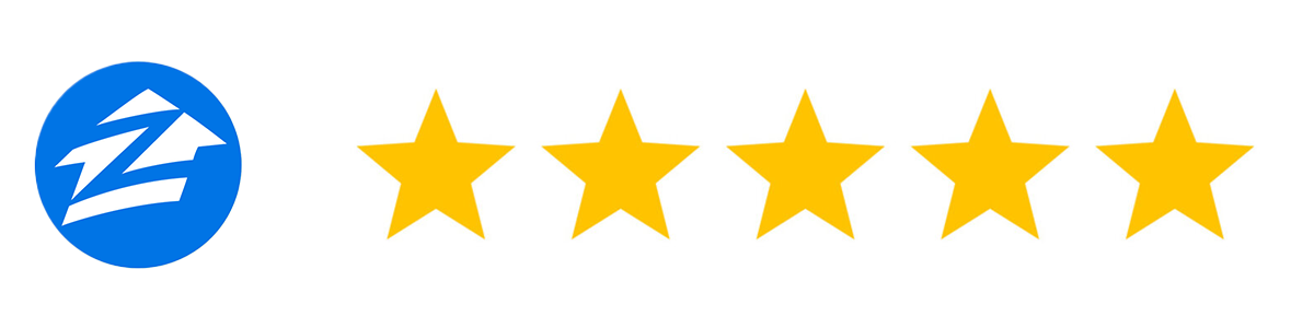 5 stars on zillow reviews